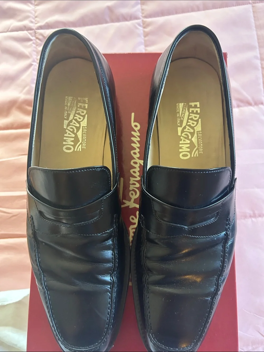 Salvatore Ferragamo Black Leather Loafers